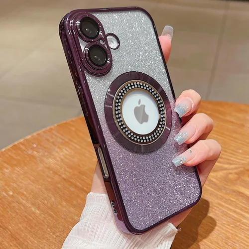 Miniatura 126 de Misscase Funda magnética con purpurina para iPhone 11 compatible con MagSafe, protección completa, delgada, a prueba de golpes, antiarañazos