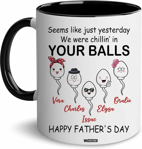 Miniatura 11 de WHIDOBE Taza personalizada para papá (1 niño) taza personalizada de 11 oz 15 onzas para papá de niños, regalo divertido para el día del padre
