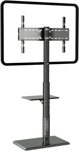 Afaloona Soporte universal para TV de suelo, soporte de TV con toma de corriente y estante extraíble para TV de 32 a 75 pulgadas de hasta 110