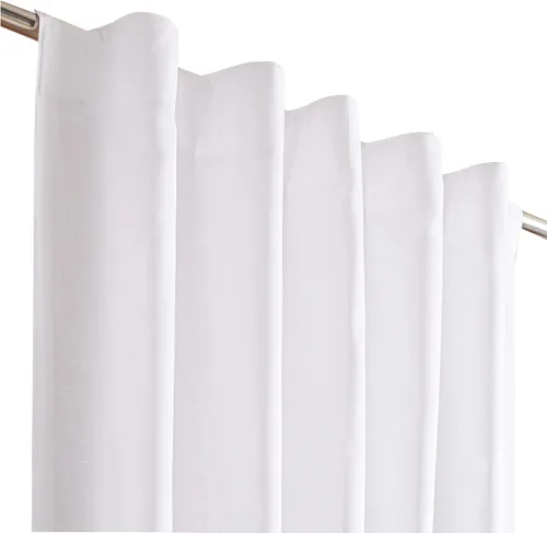 Miniatura 3 de Cortinas de lino natural – Juego de 2 paneles con pestaña trasera, 50 x 63 pulgadas cada uno, cortinas texturizadas con aspecto de lino para sala