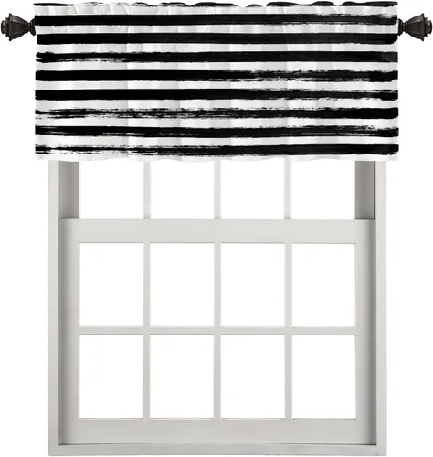 Miniatura 148 de Cortinas opacas de poliéster multicapa para cafetería, con diseño de diamantes, 2 unidades, 26 x 24 pulgadas