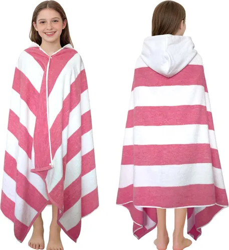 Miniatura 7 de VOOVA & MOVAS Poncho de Toalla de Baño Gruesa con Capucha para Niños (4-8 Años) - Bata de Toalla de Natación de Algodón Turco Suave y Absorbente