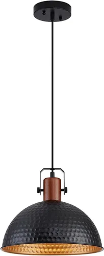 Miniatura 13 de Luces Colgantes Azules de 12 Pulgadas Martilladas Mate, Luces Colgantes para Isla de Cocina Estilo Industrial Granja, Altura Ajustable, Lámparas