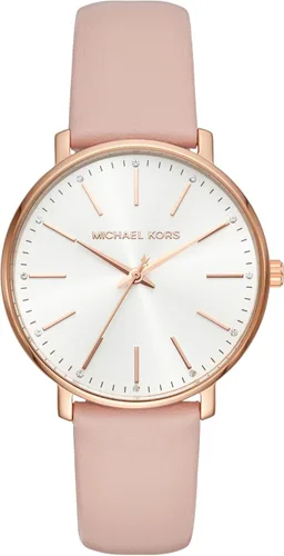 Miniatura 10 de Michael Kors Pyper - Reloj de acero inoxidable para mujer, con correa de acero, cuero o silicona
