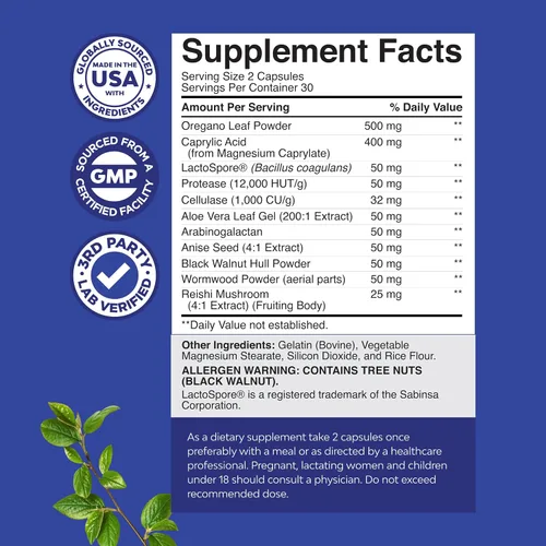 Miniatura 8 de Natures Craft Candida Cleanse - Desintoxicación corporal para mujeres, desintoxicación intestinal antisobrecrecimiento para mujeres con ácido