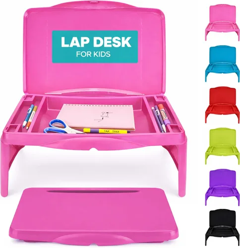 Miniatura 9 de MAVOCRAFT Bandeja Plegable para Niños con Almacenamiento - Escritorio Portátil de Regazo para Niños y Adultos - Escritorio de Regazo para Niños