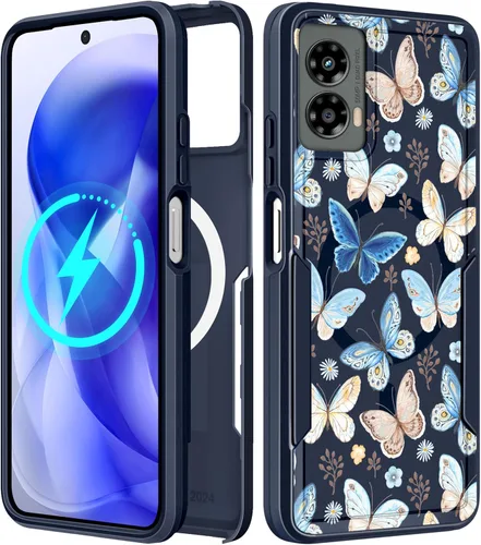 Miniatura 44 de Funda para Moto G 5G 2024 – Compatible con MagSafe para mujeres y niñas, bonita funda protectora magnética para teléfono, diseño femenino Kawaii