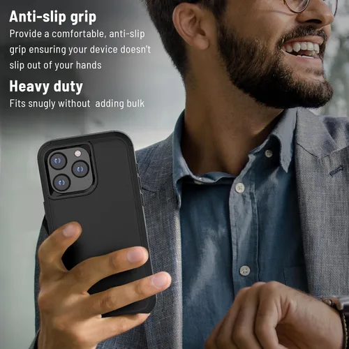 Miniatura 6 de X-belmox Funda protectora para iPhone 15 Plus, 3 capas, resistente a prueba de golpes, protección contra caídas, grado MiIitary para iPhone 14 Plus