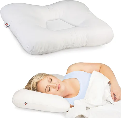 Miniatura 10 de Core Products Almohada de apoyo cervical Tri-Core – Almohada ortopédica firme para aliviar el dolor, dormir de espalda y de lado – Almohada Blanco