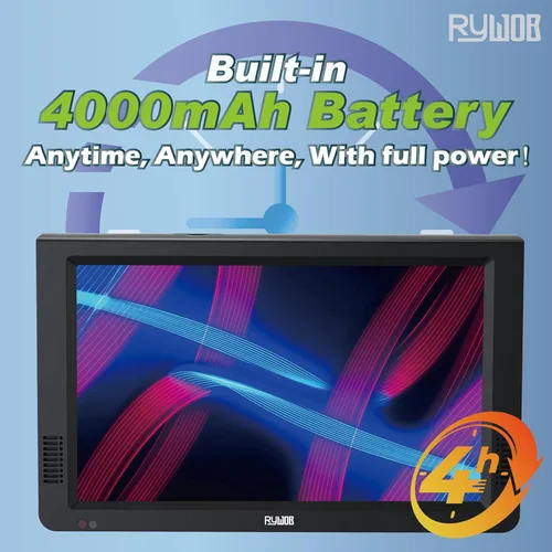 Miniatura 5 de Televisión portátil de 10 pulgadas, televisión pequeña con antena, TV a batería con entrada USB/SD/HDMI, sintonizador ATSC digital integrado