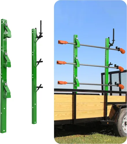 Miniatura 12 de ELITEWILL Weed Eater Rack para remolque, 3 lugares abiertos para recortadora de remolque, soporte para camión de paisajismo con 3 cerraduras