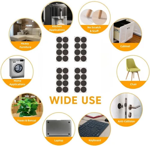Miniatura 6 de Furnigear Almohadillas antideslizantes para muebles, autoadhesivas, antideslizantes, almohadillas resistentes para suelos de madera dura
