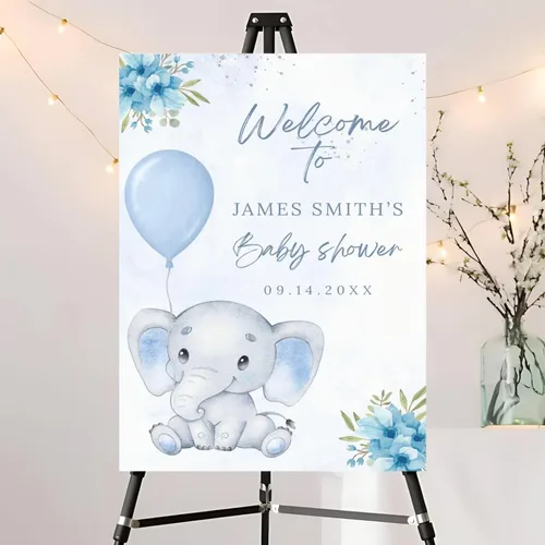 Miniatura 26 de Letrero de bienvenida con foto editable para baby shower, letrero moderno para baby shower, letrero con nombre personalizado para niño o niña