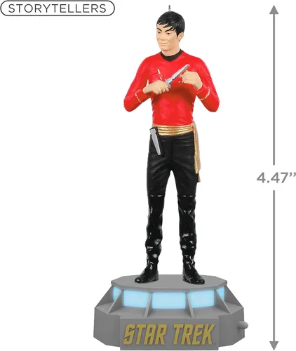 Miniatura 5 de Hallmark Keepsake Adorno Navideño 2022, Star Trek Mirror, Mirror Collection Teniente Hikaru Sulu, Luz y Sonido Teniente Sulu Narrador