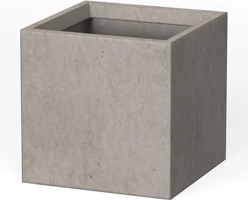 Miniatura 14 de Kante Maceta cuadrada de hormigón de 10 pulgadas para exteriores, interiores, patio, jardín, maceta grande con orificio de drenaje y tapón de goma