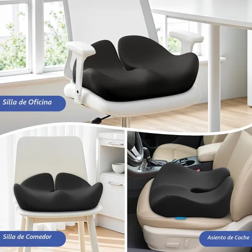 Miniatura 8 de ZIKEE Cojín de asiento pionero para aliviar la presión, cojín ergonómico para silla de oficina para ciática, espalda, hemorroides y alivio del dolor