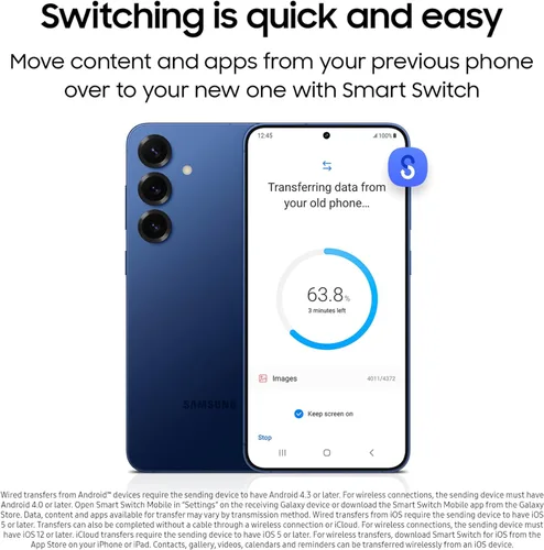 Miniatura 7 de SAMSUNG Galaxy S25+ teléfono celular, Smartphone de 256GB, Android desbloqueado, Cámara de modo nocturno AI, Procesador rápido Snapdragon 8 Elite