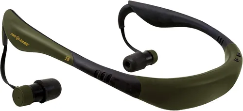 Pro Ears Stealth 28 Ear Buds, amplificador electrónico de ruido, protección auditiva de 28 dB, detrás de la cabeza, caza y tiro, amortiguador Verde