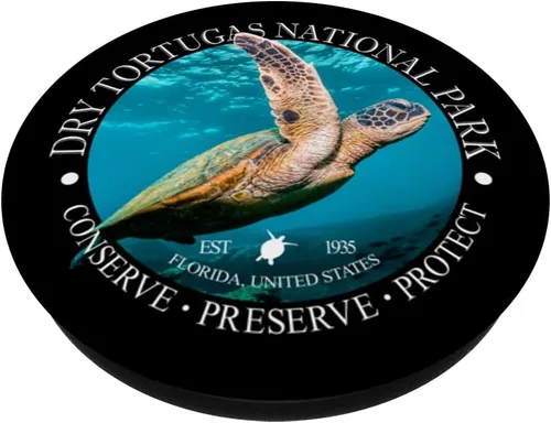 Miniatura 2 de Dry Tortugas National Park Florida Keys Scuba Diving Turtle PopSockets Swappable PopGrip