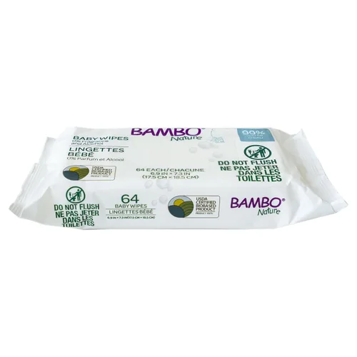 Miniatura 5 de Bambo Nature Toallitas para bebés de base biológica certificadas por la USDA, 64