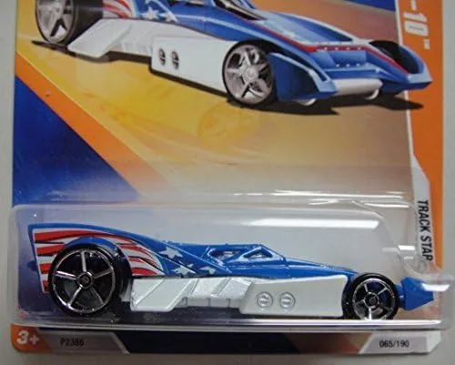 Miniatura 2 de Mattel HOT WHEELS 2009 Track Stars - Auto fundido a presión azul/blanco/rojo de 3 pulgadas, 11/12 unidades para niños (edades de 3 años en adelante)