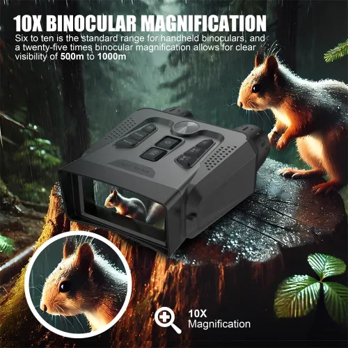 Miniatura 6 de Gafas de visión nocturna 4K, prismáticos de visión nocturna para adultos, zoom digital 10X, pantalla HD de 3 pulgadas, rango de visión de hasta 1640