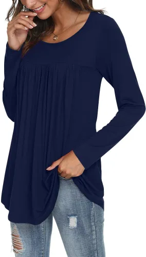 Miniatura 2 de LONGYUAN 2023 - Blusa de manga larga para mujer, estilo casual, holgada, holgada, cómoda, elástica, linda
