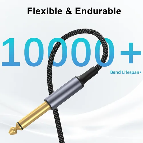 Miniatura 6 de USB C 0.138 in y Lightning a Dual 0.250 in 1/4" TS Mono Stereo Y-Cable, 3 en 1 Dual 1/4 pulgadas Cable de audio compatible