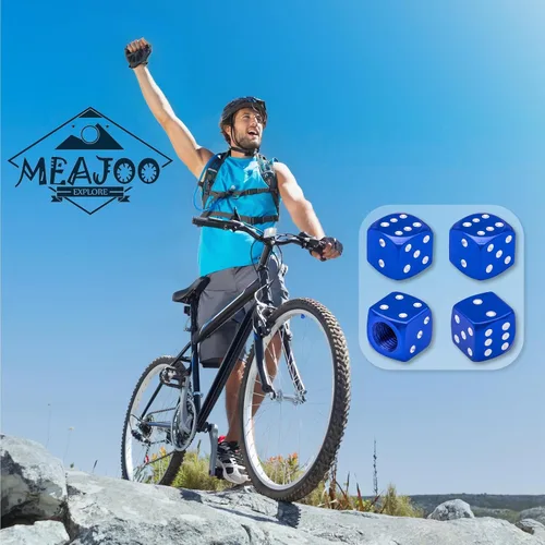 Miniatura 5 de 4 tapas de vástago de válvula de neumático estilo dado, con anillo de goma O, cubiertas universales de aleación de aluminio a prueba de polvo