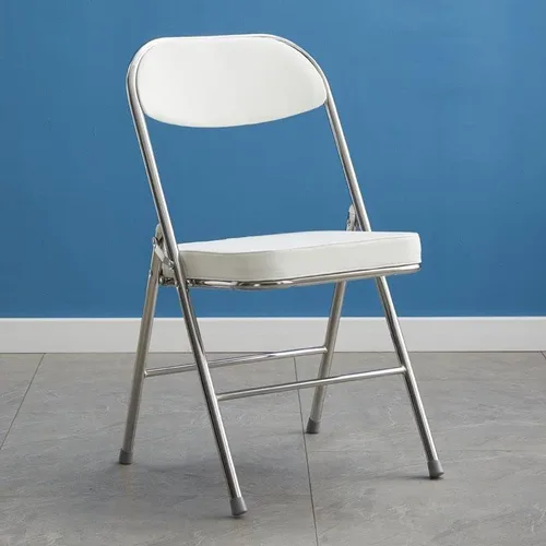 Miniatura 37 de Sillas de comedor modernas, silla auxiliar tapizada para el hogar, con acabado mate, silla de comedor plegable con respaldo abierto, silla sin