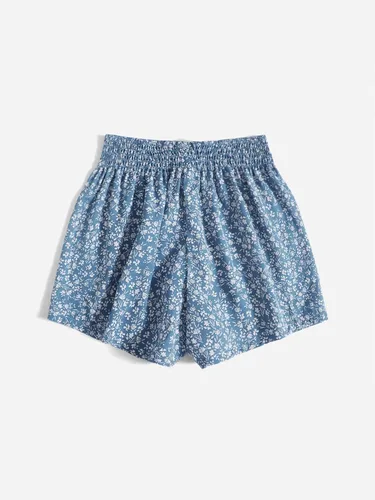 Miniatura 2 de OYOANGLE Pantalones cortos de verano cómodos de cintura alta y pierna ancha para niñas