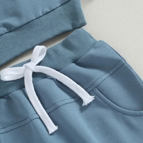 Miniatura 6 de Lesimsam Conjunto de sudadera de manga larga para bebé niño y niña, para otoño e invierno