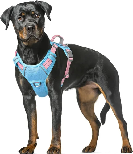 Miniatura 64 de BARKBAY Arnés para Perro Sin Tirones Talla Grande Arnés Reflectante para Perro con Clip Frontal y Asa de Control Fácil para Caminar Entrenar Correr