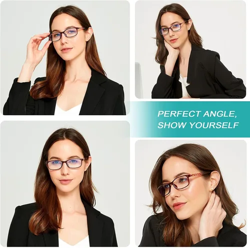 Miniatura 6 de EYEURL Lentes de lectura con bloqueo de luz azul para mujer, lectores de computadora ligeros 2.00, antifatiga ocular TR90, lentes de marco