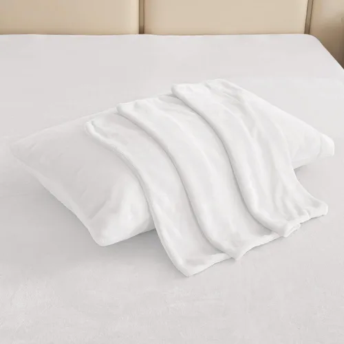 Miniatura 12 de Viviland Juego de sábanas de microforro polar tamaño matrimonial, sábanas ajustadas tipo franela para Navidad con bolsillo de 15" de profundidad