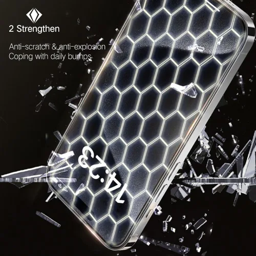 Miniatura 4 de PERFECTSIGHT - Protector de pantalla de privacidad compatible con iPhone 15 Pro de 6.1 pulgadas, antiluz azul, antiespía, HD, transparente, sin