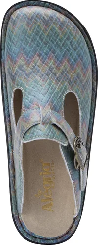 Miniatura 4 de Alegria - Zuecos clásicos de cuero para mujer, de 11.5 a 12, ancho ancho de EE. UU, Woven Wonder