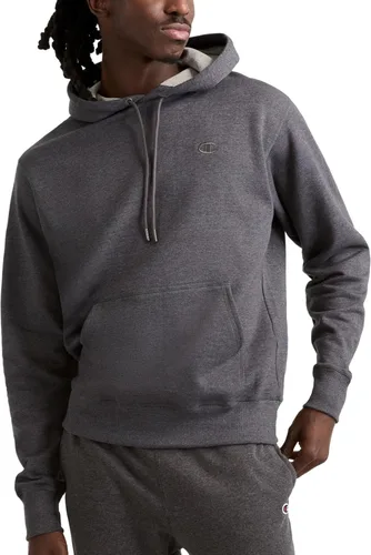 Champion Men's Pullover Fleece Hoodie, Standard Fit, Midweight, C Logo, Available in Regular and Big & Tall Granito Heather - Logotipo C