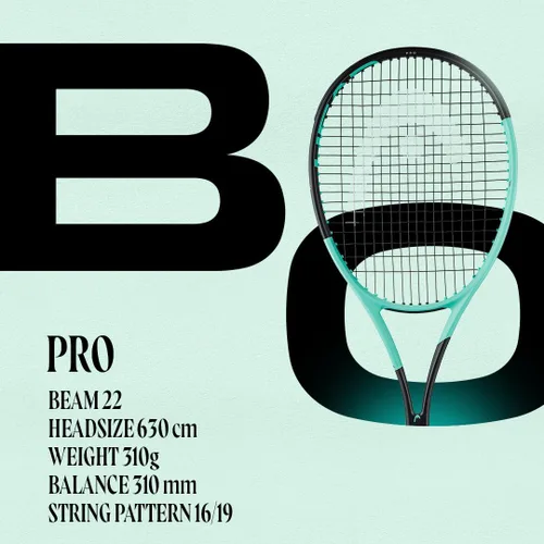 Miniatura 3 de HEAD Boom Pro - Raqueta de tenis con tensión media con calibre 16 Velocity Strung Mid Tension with Velocity 16G String