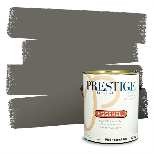 Miniatura 77 de Prestige Paints - Pintura exterior e imprimación en uno, 1 galón, plano, compatibilidad comparable con el color menta «Whipped Mint» de Behr