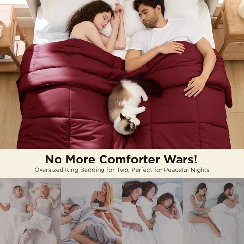 Miniatura 145 de Bedsure Relleno de edredón – Edredones acolchados tamaño King, edredón para todas las estaciones, ropa de cama alternativa de plumón suave, con 8