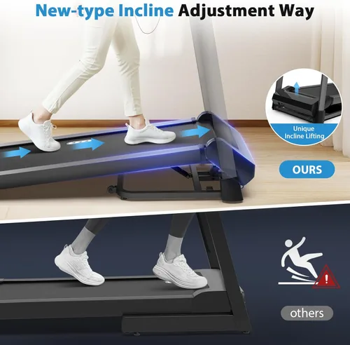 Miniatura 6 de CIIHI Treadmill with Auto Incline - 450 LBS Capacity 15% Auto Incline Treadmill for Home, 0.5-10 MPH Foldable Running Machine with 47.2”x18.1” Belt