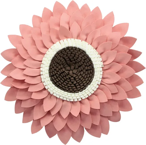 Miniatura 37 de Almohada de flores – Almohadas decorativas de girasol – Almohada redonda de margaritas de flores 3D – Almohada redonda de acento de girasol – Soleado