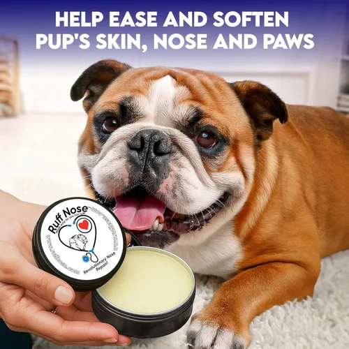 Miniatura 4 de Bálsamo natural para la nariz y las patas del perro, hidratante suave RuffNose para patas y narices secas y agrietadas, ayuda a mantener la piel