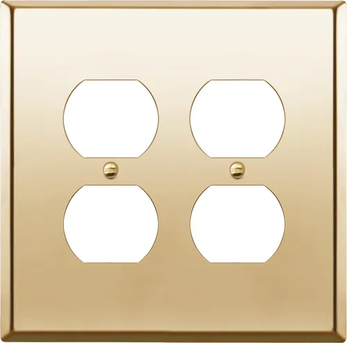 Miniatura 29 de ENERLITES Placa de pared de metal dúplex para receptáculos, cubierta de salida de acero inoxidable, resistente a la corrosión, tamaño de 1 banda
