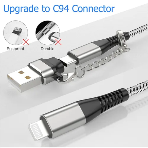 Miniatura 5 de Apple - Paquete de 2 cables de carga rápida USB tipo C a Lightning para iPhone 14/13, certificado MFI, cable de carga de 6 pies de largo para iPhone
