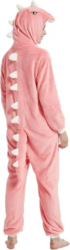 Miniatura 7 de CALANTA Mono de dinosaurio para adultos, disfraz de dragón T-Rex Animal para mujer, pijama de felpa de una pieza, cosplay, Halloween, Navidad