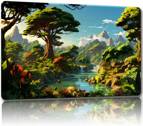 Miniatura 6 de Tapete de juego para MTG, con bolsas de almacenamiento gratis, tapete de juego de 24 x 14 pulgadas, TCG y tapete de juego de mesa para tarjetas