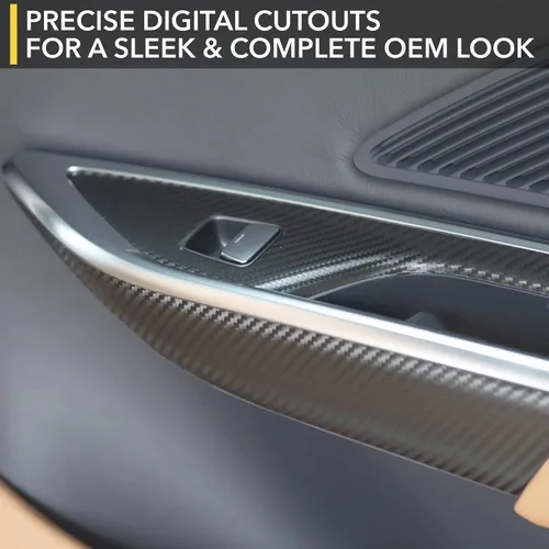 Miniatura 4 de Envoltura interior para Lucid Air, incluye tapa de consola central, tablero (2 piezas), bordes de puerta (2 unidades cada uno), envolturas de vinilo