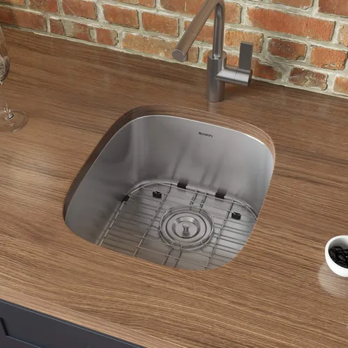 Miniatura 2 de Ruvati Fregadero de Cocina Empotrado de 12 x 18 pulgadas con Esquinas Redondeadas de Un Solo Compartimento - Fregadero de Bar/Preparación de Acero